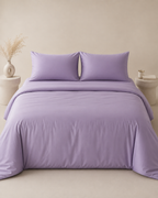 New Lilac Solid Bedsheet – Super King Size | 100% Pure Cotton