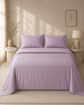 Lilac Solid Bedsheet – Super King Size | 100% Pure Cotton