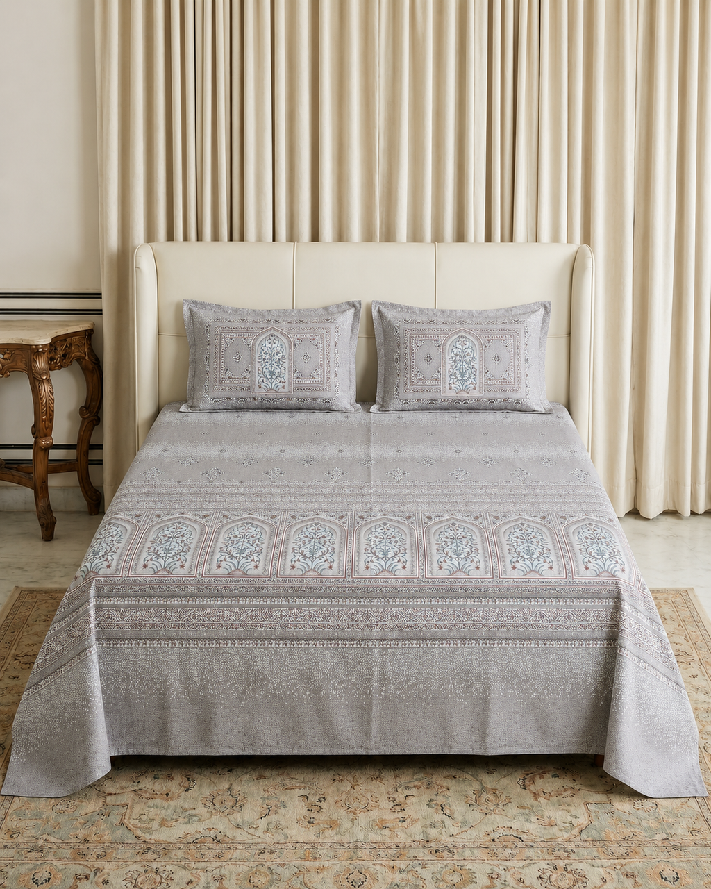 Jaipur Print Ethnic Bedsheet – Queen Size | 100% Pure Cotton 350 TC