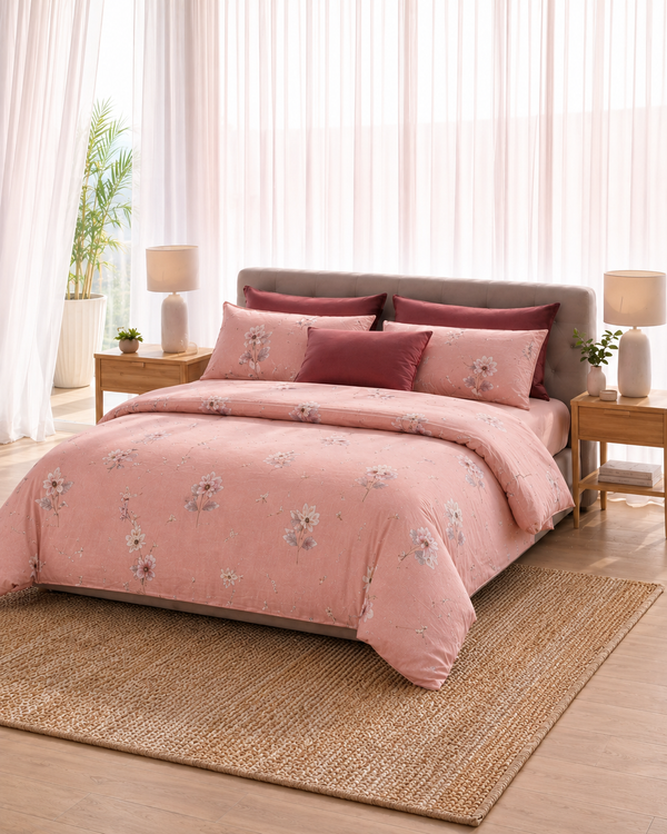 Dsence Elite Floral Bedsheet – Super King Size | 100% Pure Cotton 600 TC