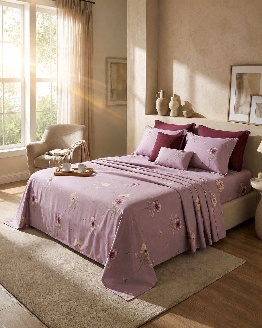 Dsence Elite Premium Bedsheet – Super King Size | 100% Pure Cotton 600 TC