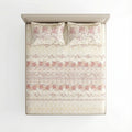 Blush Sand Bloom Floral Bedsheet – Queen Size | 100% Pure Cotton