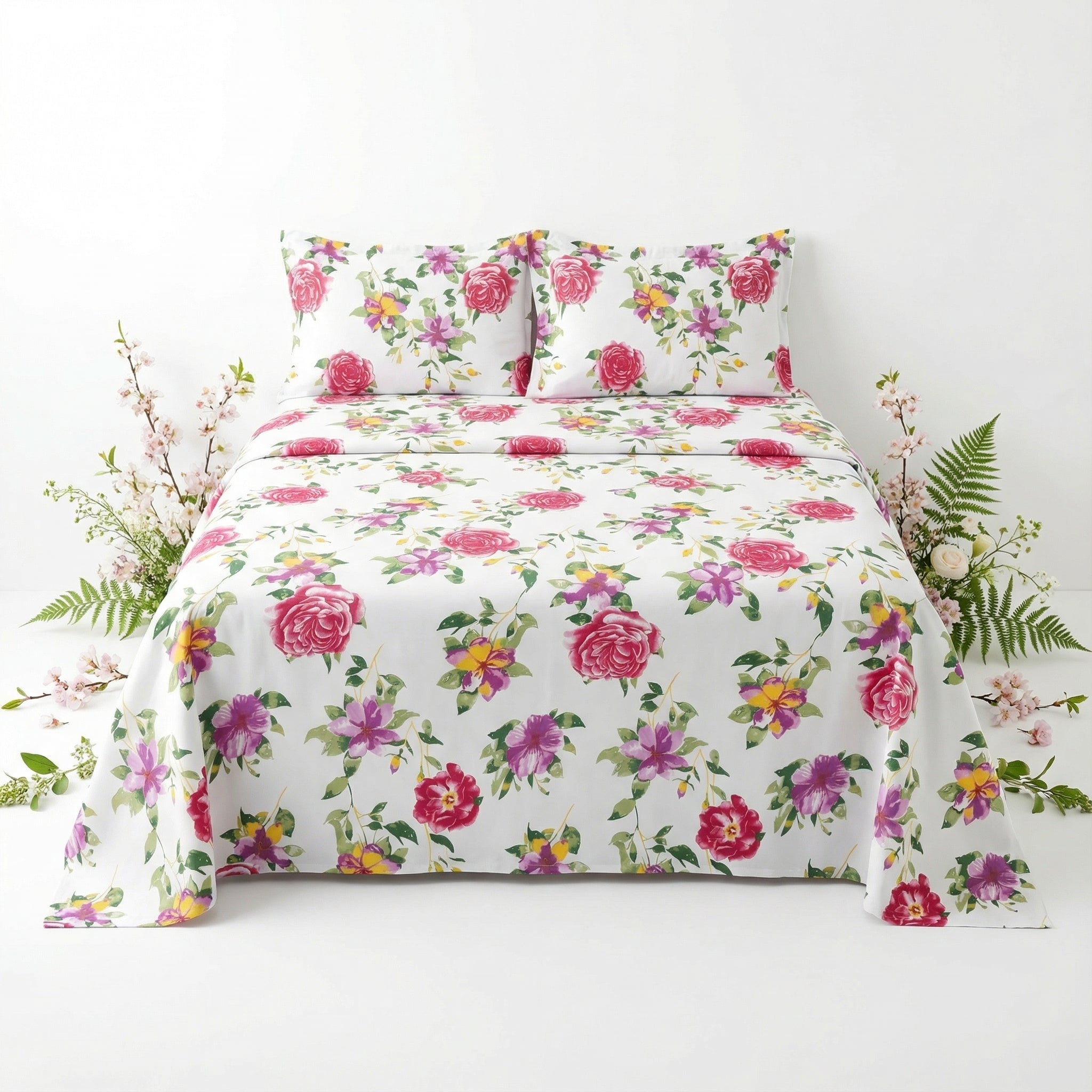 Floral collection - Super king size  | 100% pure cotton 600 TC