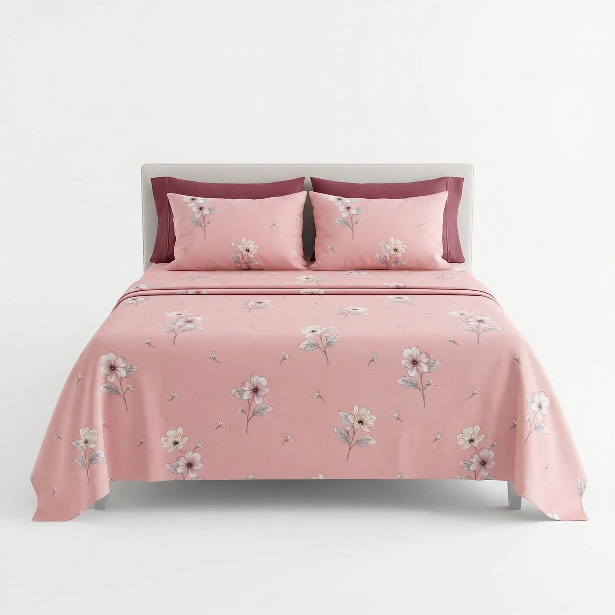 Dsence Elite Floral Bedsheet – Super King Size | 100% Pure Cotton 600 TC