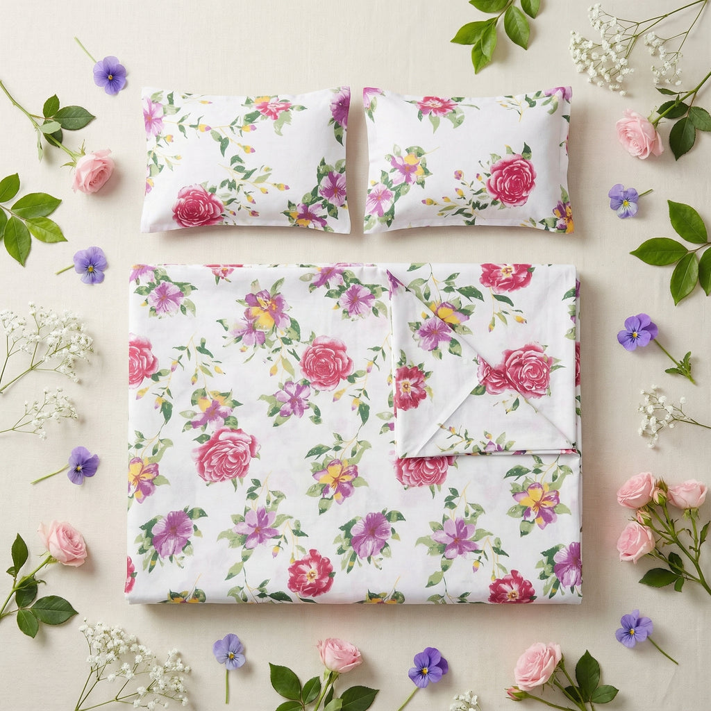 Floral collection - Super king size  | 100% pure cotton 600 TC