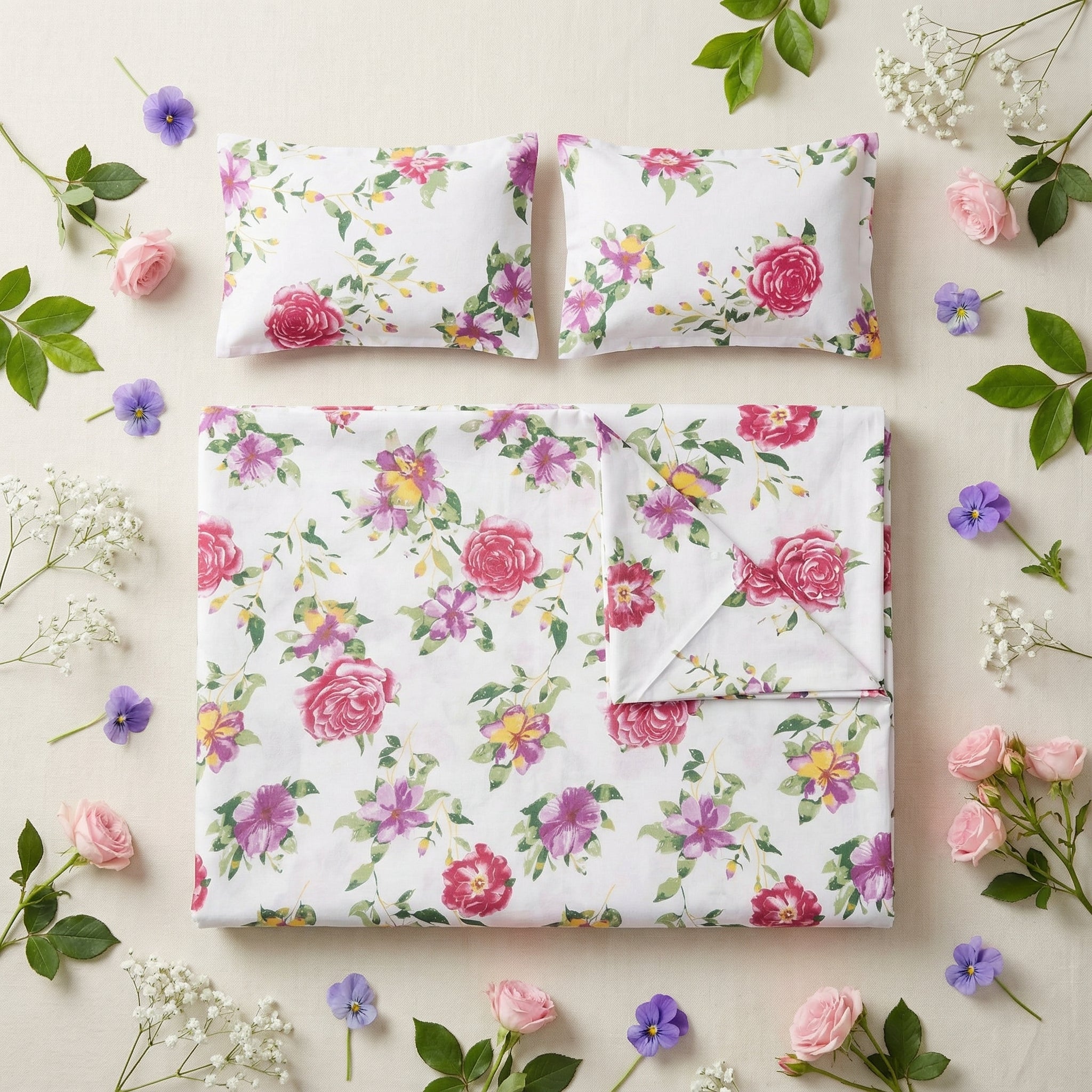 Floral collection - Super king size  | 100% pure cotton 600 TC