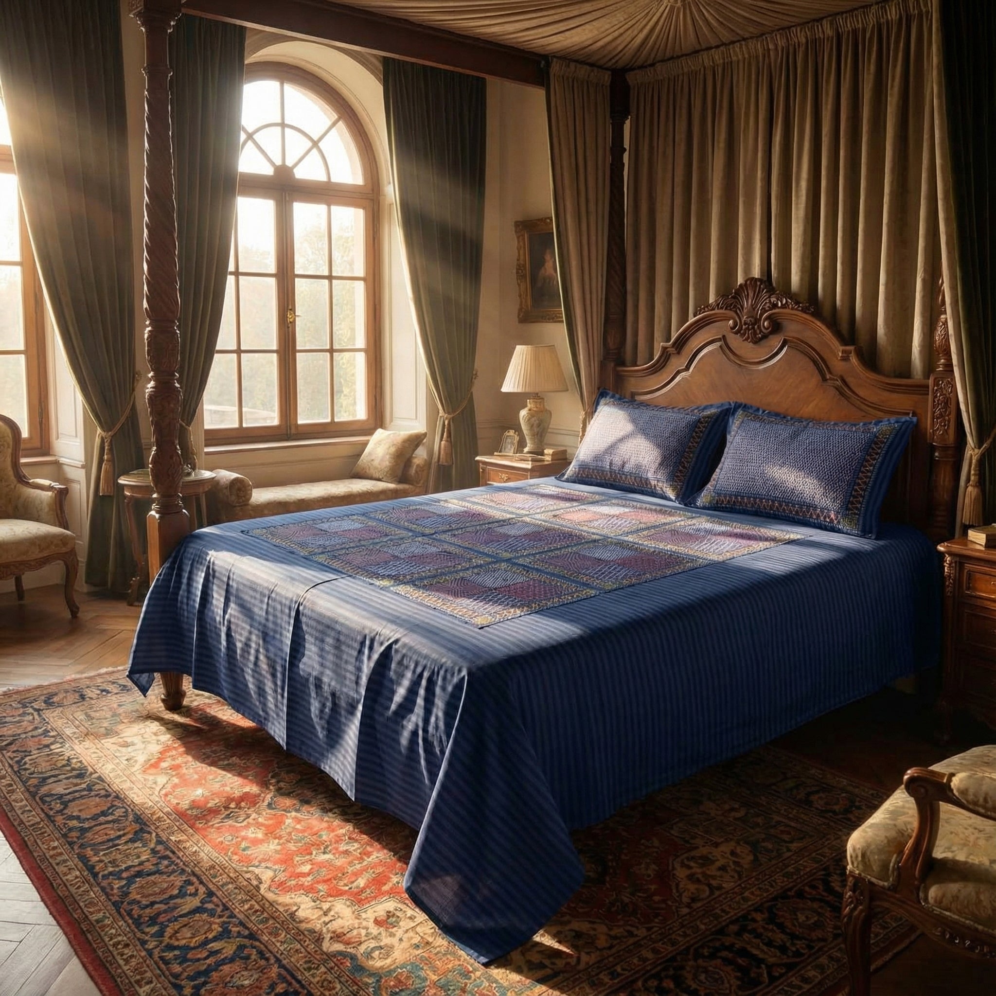 Ethnic Printed Bedsheet - Super King Size | 100% Pure Cotton 300 TC