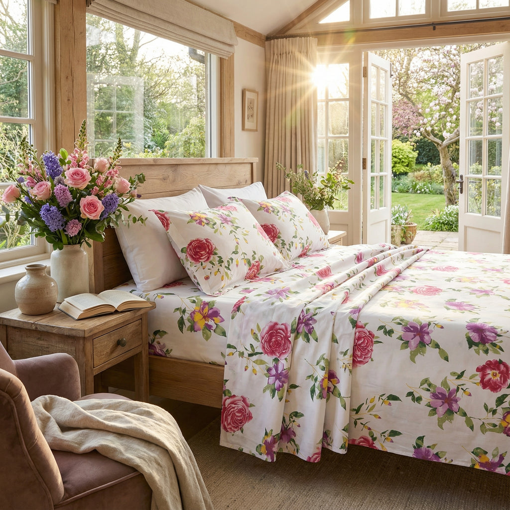 Floral collection - Super king size  | 100% pure cotton 600 TC
