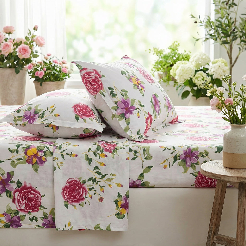 Floral collection - Super king size  | 100% pure cotton 600 TC