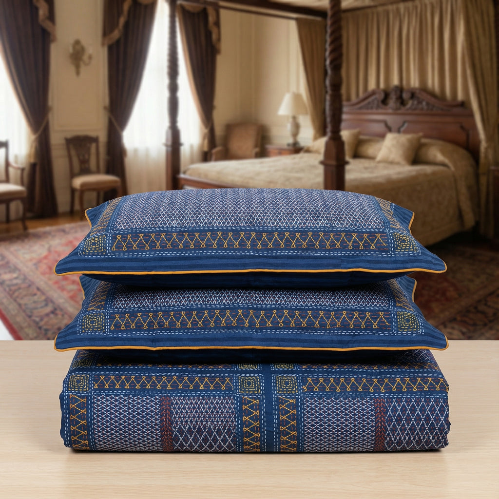 Ethnic Printed Bedsheet - Super King Size | 100% Pure Cotton 300 TC