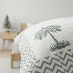 White Pine Tree Design Bedsheet – Super King Size | 100% Pure Cotton
