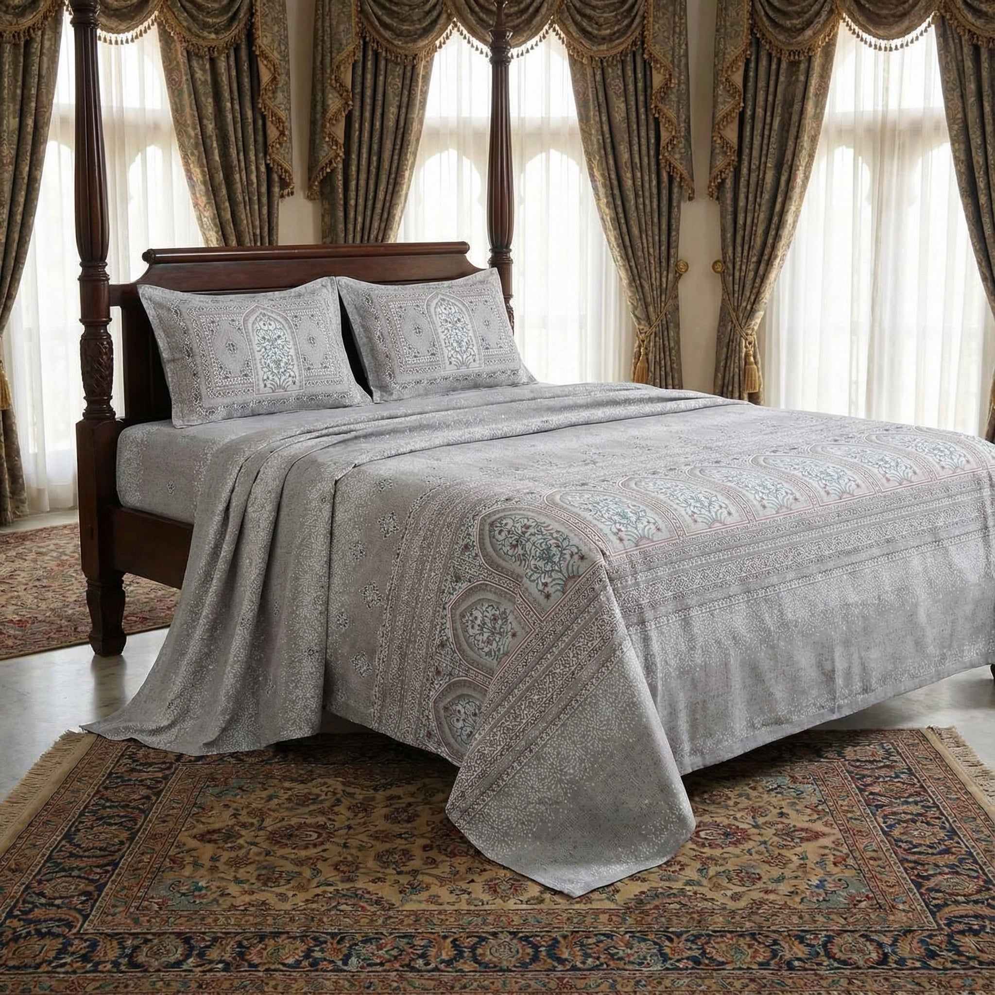 Jaipur Print Bedsheet – Queen Size | 100% Pure Cotton 350 TC