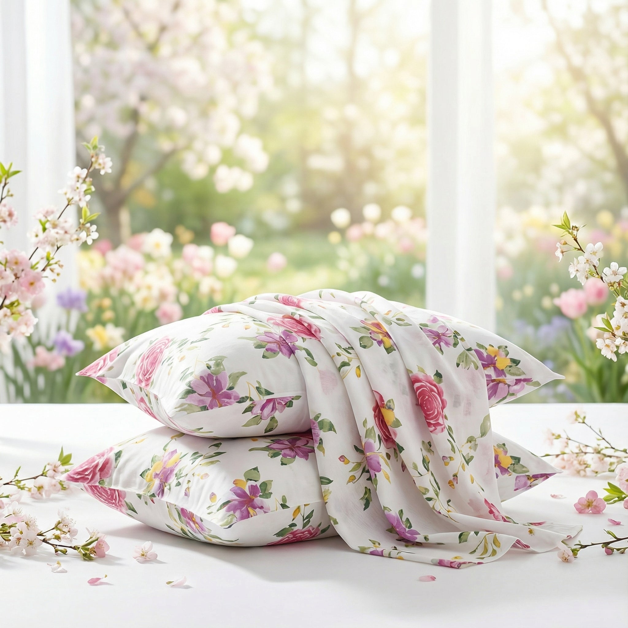 Floral collection - Super king size  | 100% pure cotton 600 TC
