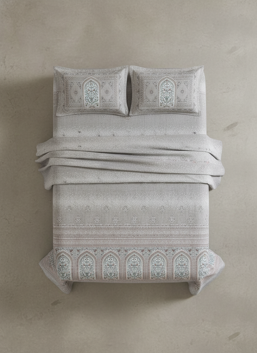 Jaipur Print Bedsheet – Queen Size | 100% Pure Cotton 350 TC