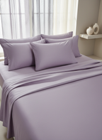 New Lilac Solid Bedsheet – Super King Size | 100% Pure Cotton