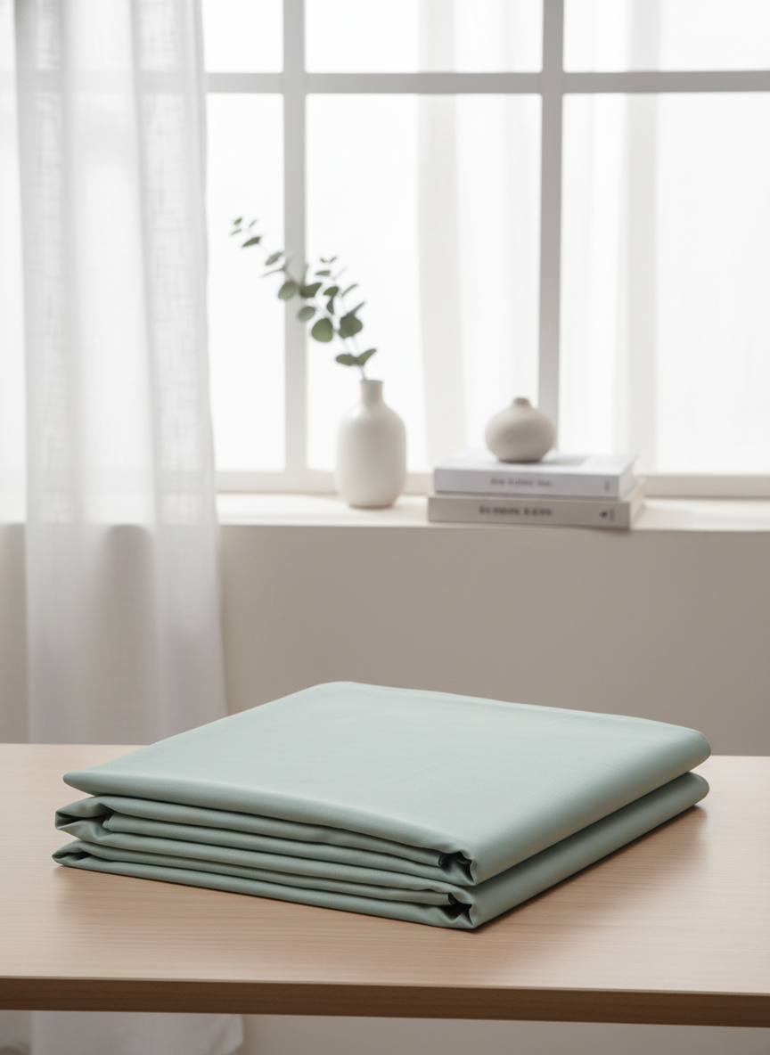 Mint Solid Bedsheet – Super King Size | 100% Pure Cotton