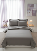 Steel Grey Solid Bedsheet – Super King Size | 100% Pure Cotton