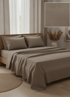 Taupe Solid Bedsheet – Super King Size | 100% Pure Cotton