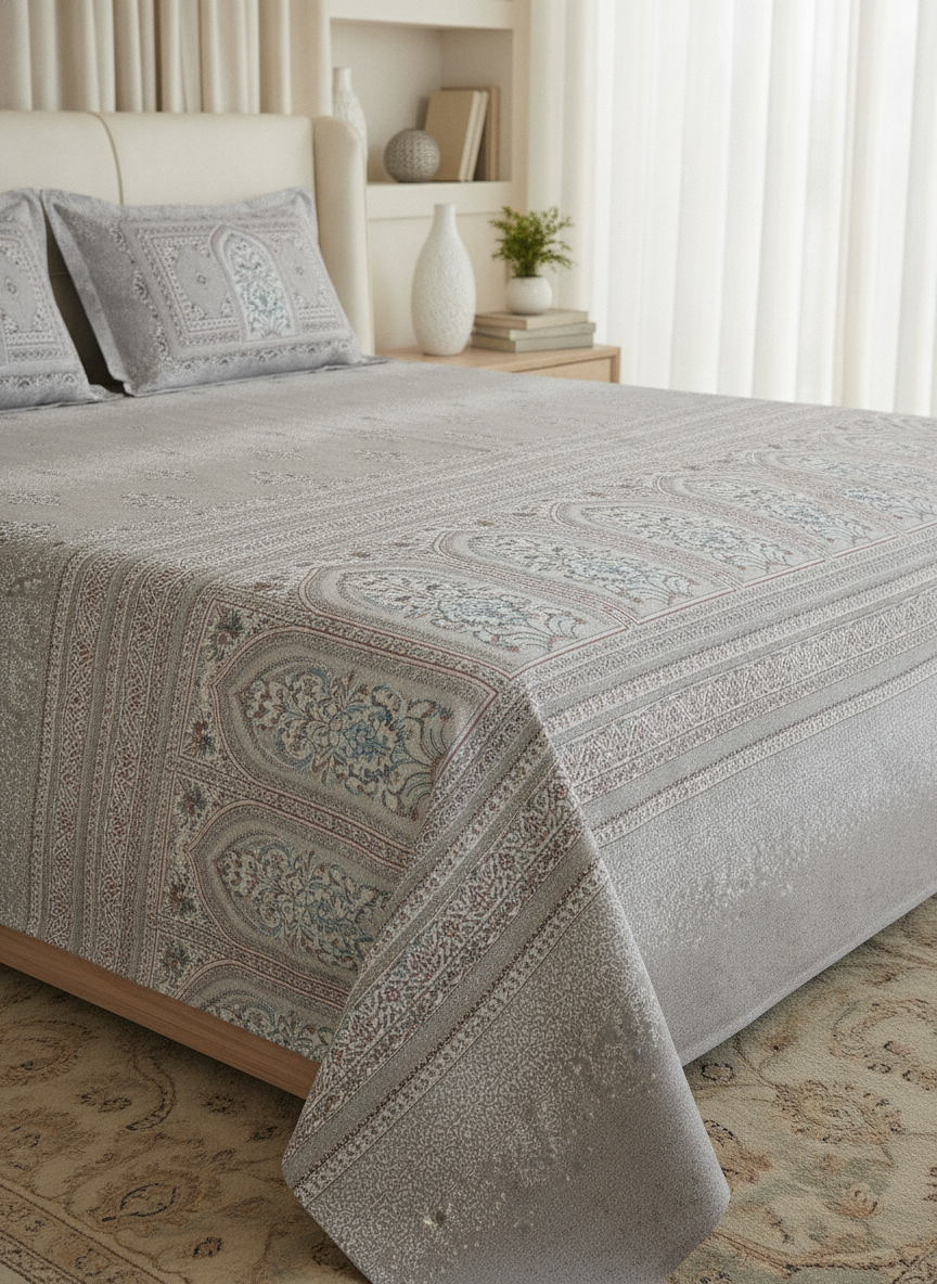 Jaipur Print Ethnic Bedsheet – Queen Size | 100% Pure Cotton 350 TC