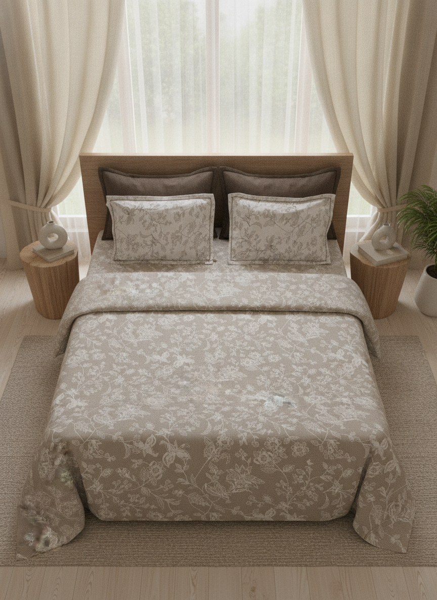 Blush & Bloom Collection - Queen size  | 100% pure cotton 340 TC