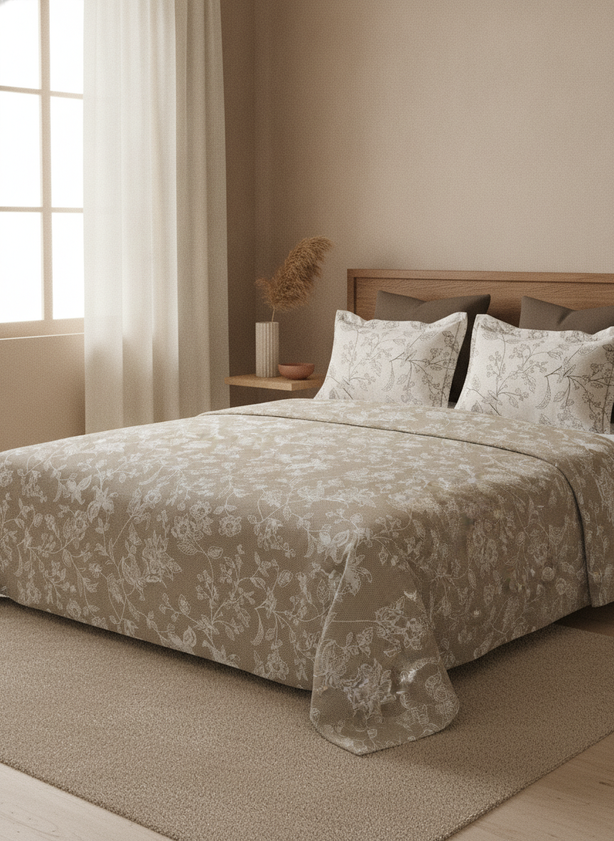 Blush & Bloom Collection - Queen size  | 100% pure cotton 340 TC