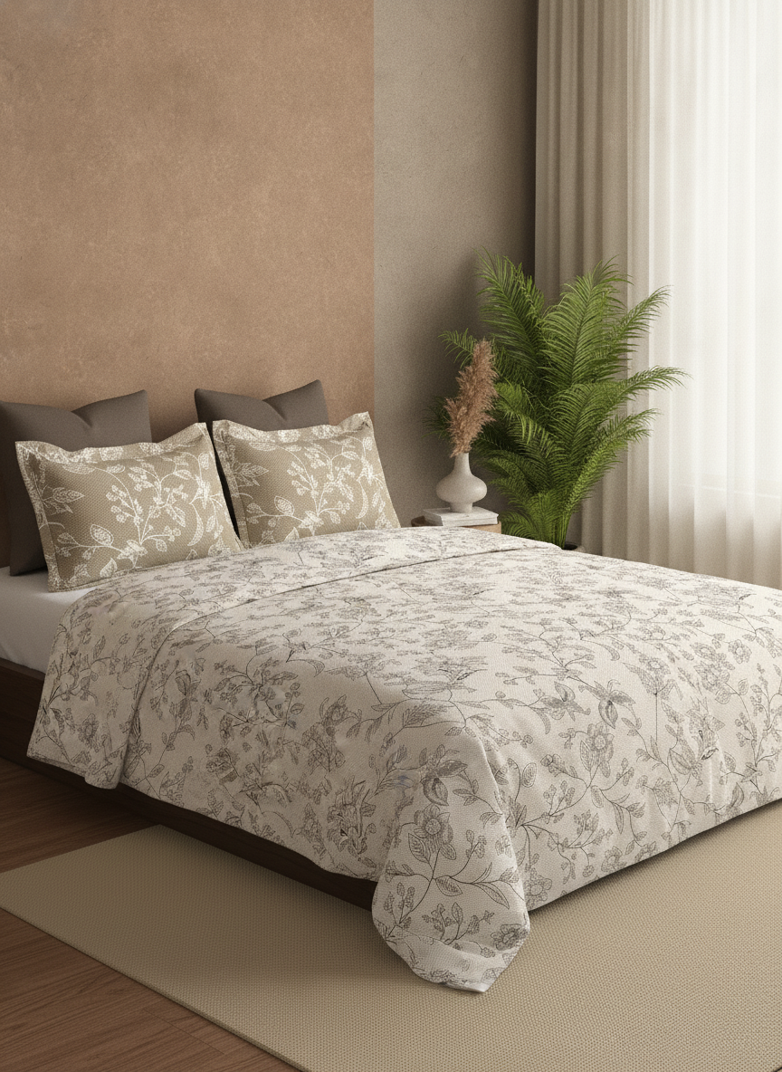 Blush & Bloom Collection - Queen size | 100% pure cotton 340 TC