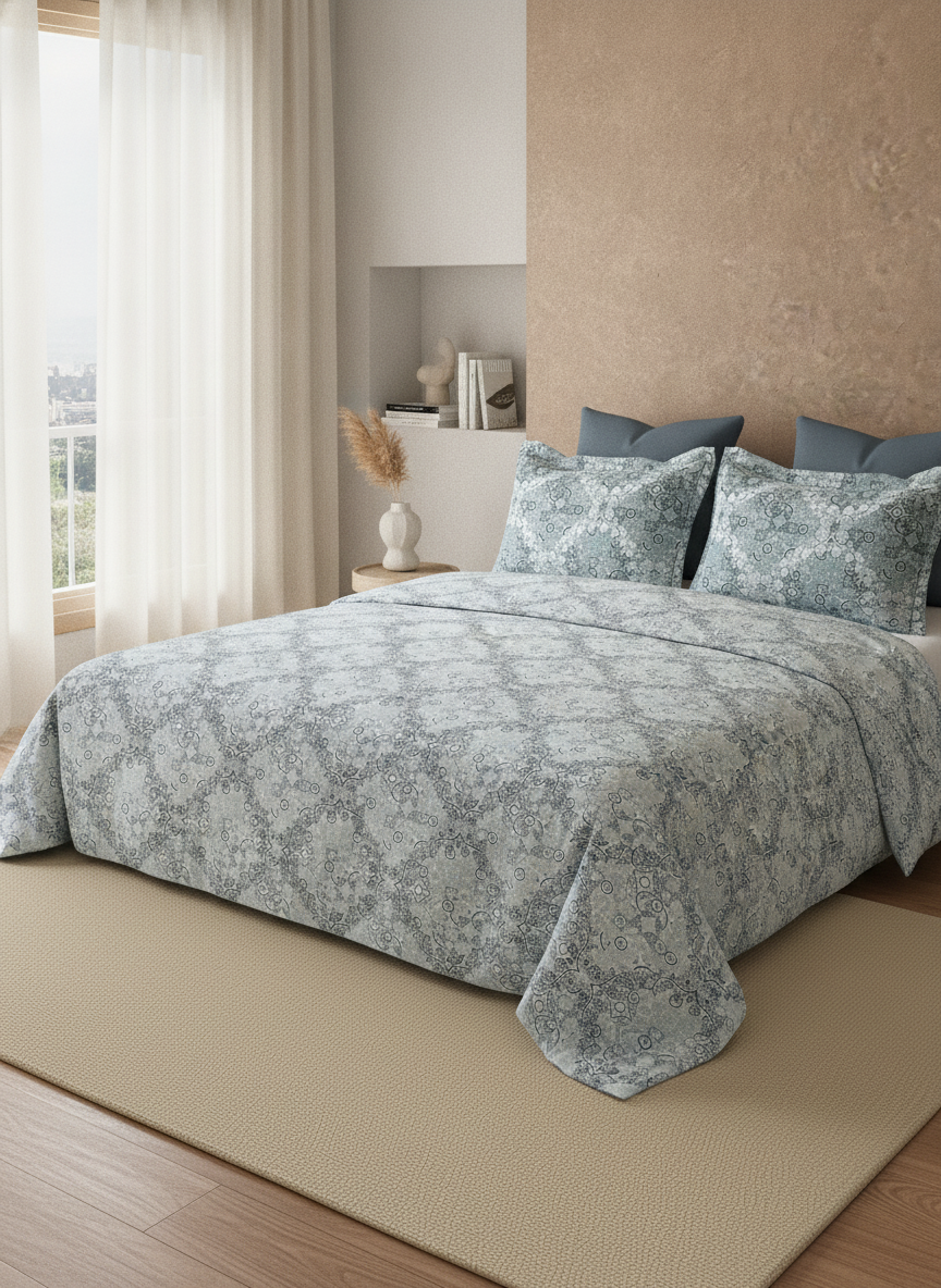 Blush & Bloom Collection - Queen size | 100% pure cotton 340 TC