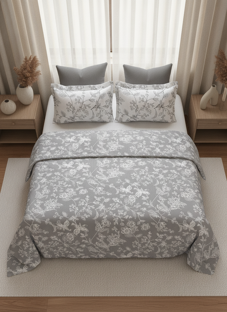 Blush & Bloom Collection - Queen size | 100% pure cotton 340 TC