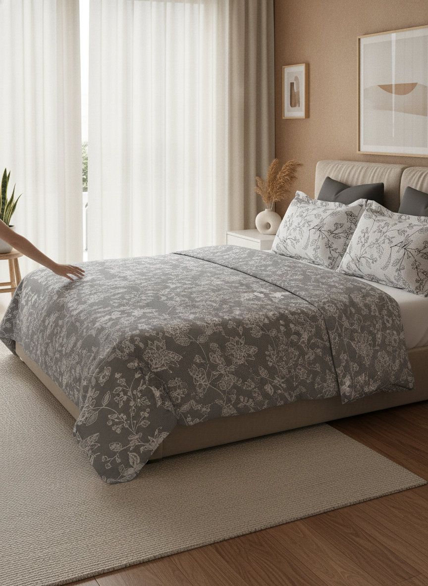 Blush & Bloom Collection - Queen size | 100% pure cotton 340 TC