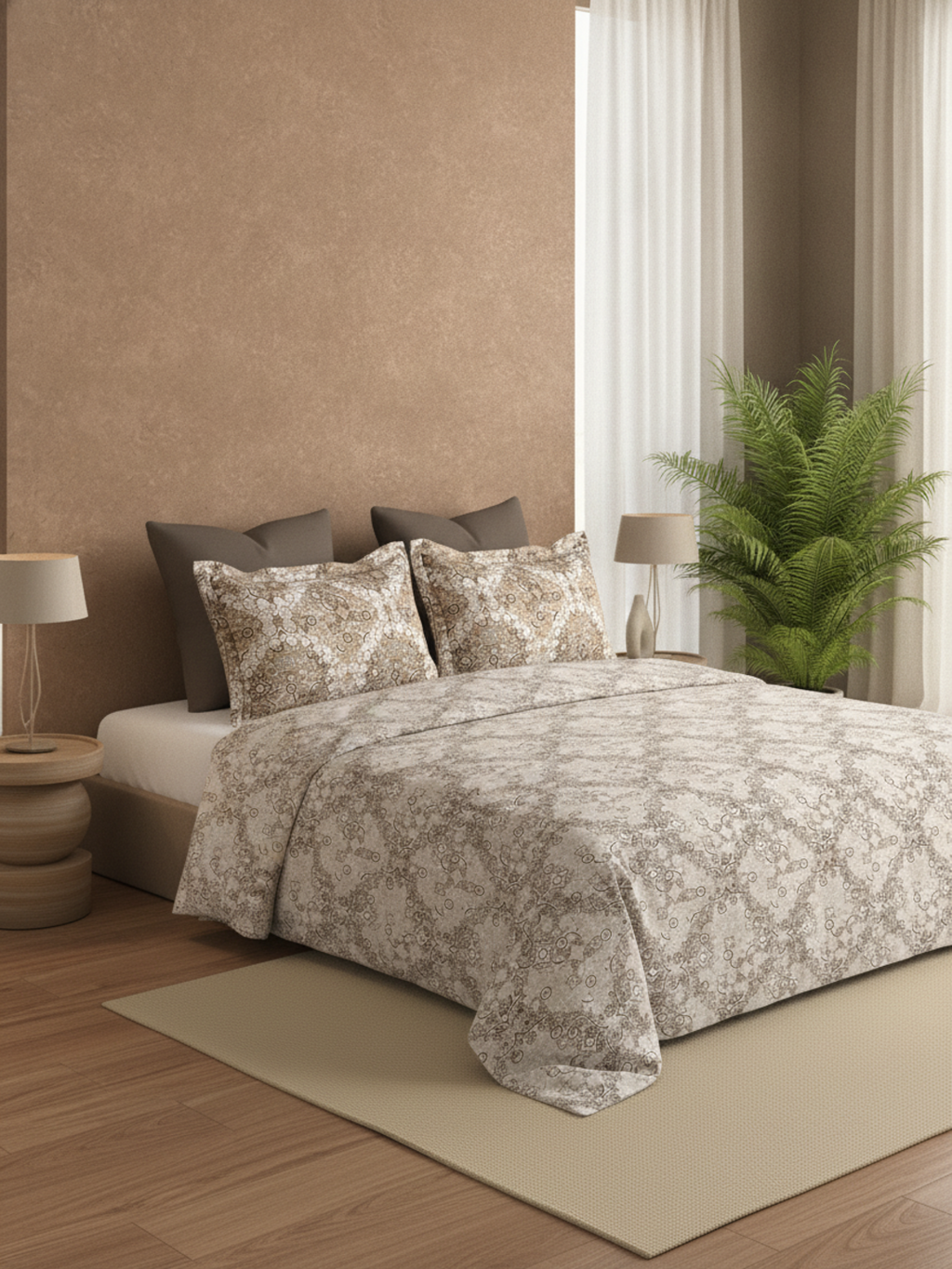 Blush & Bloom Collection - Queen size | 100% pure cotton 340 TC