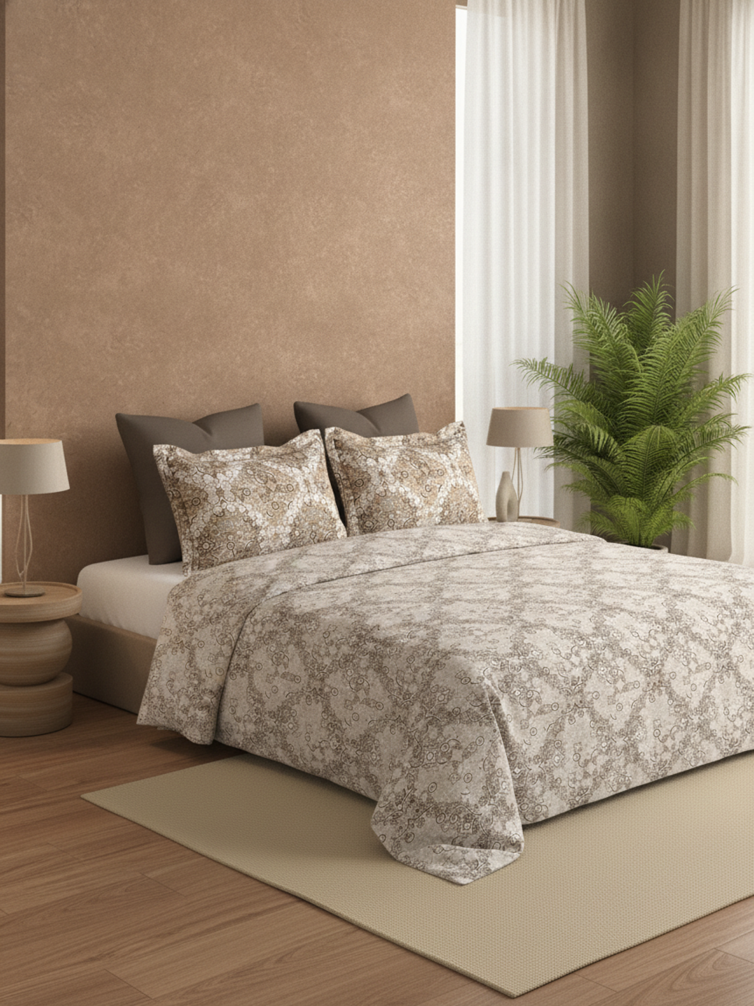 Blush & Bloom Collection - Queen size | 100% pure cotton 340 TC